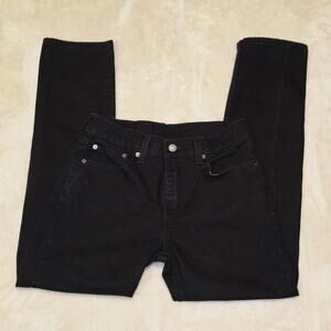 Levi’s 502 Taper Fit Black Jeans Men’s W29 L30 Slim Tapered Denim